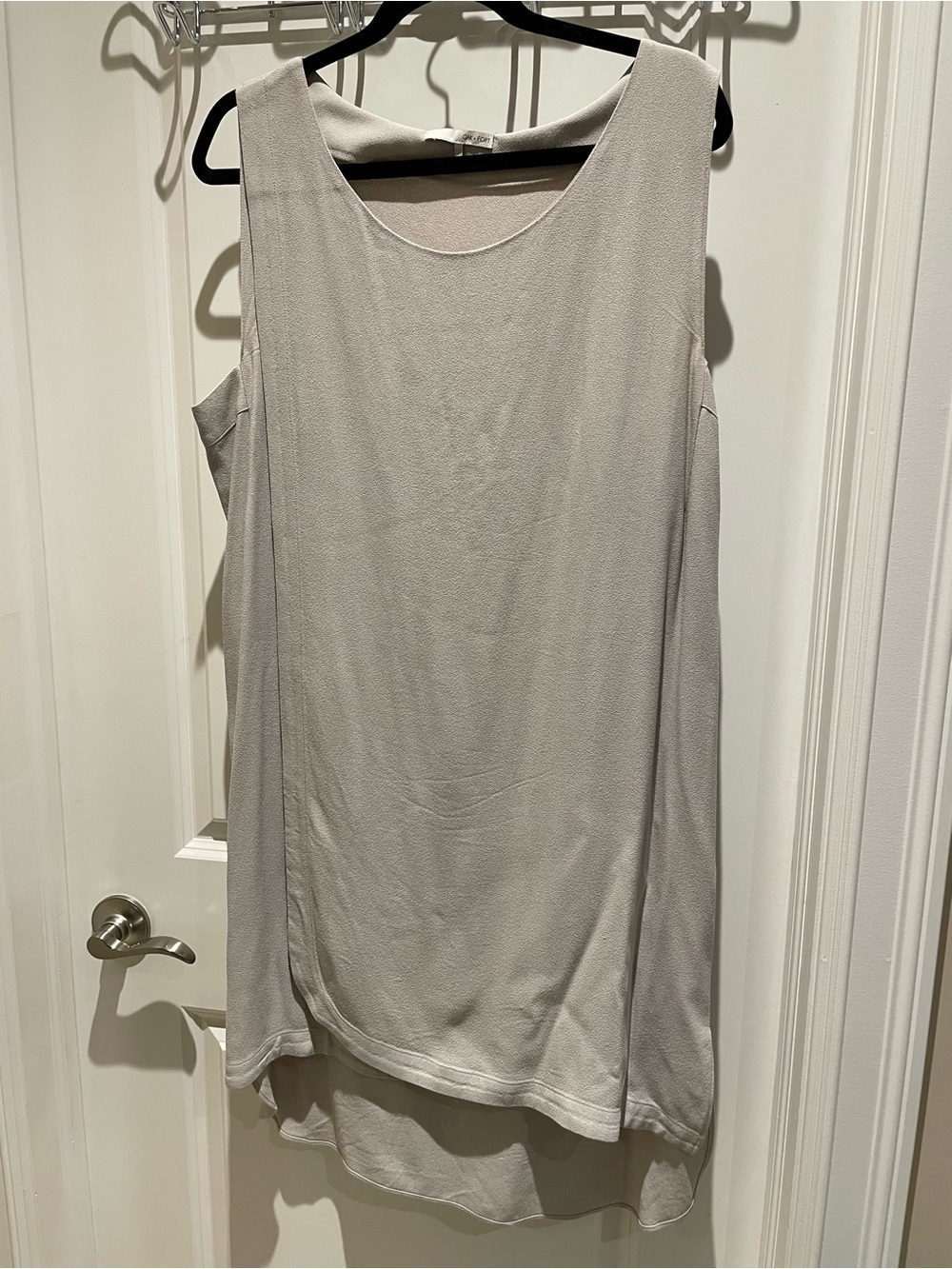 OAK + FORT Light Gray Sleeveless Shift Mini Dress